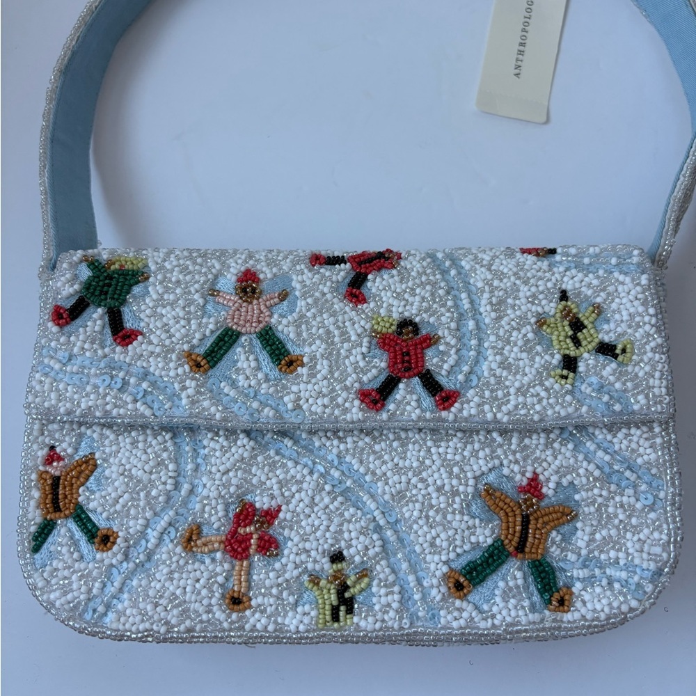 NWT Anthropologie The Fiona Beaded Bag: Winter Icon Edition - Picture 5 of 16